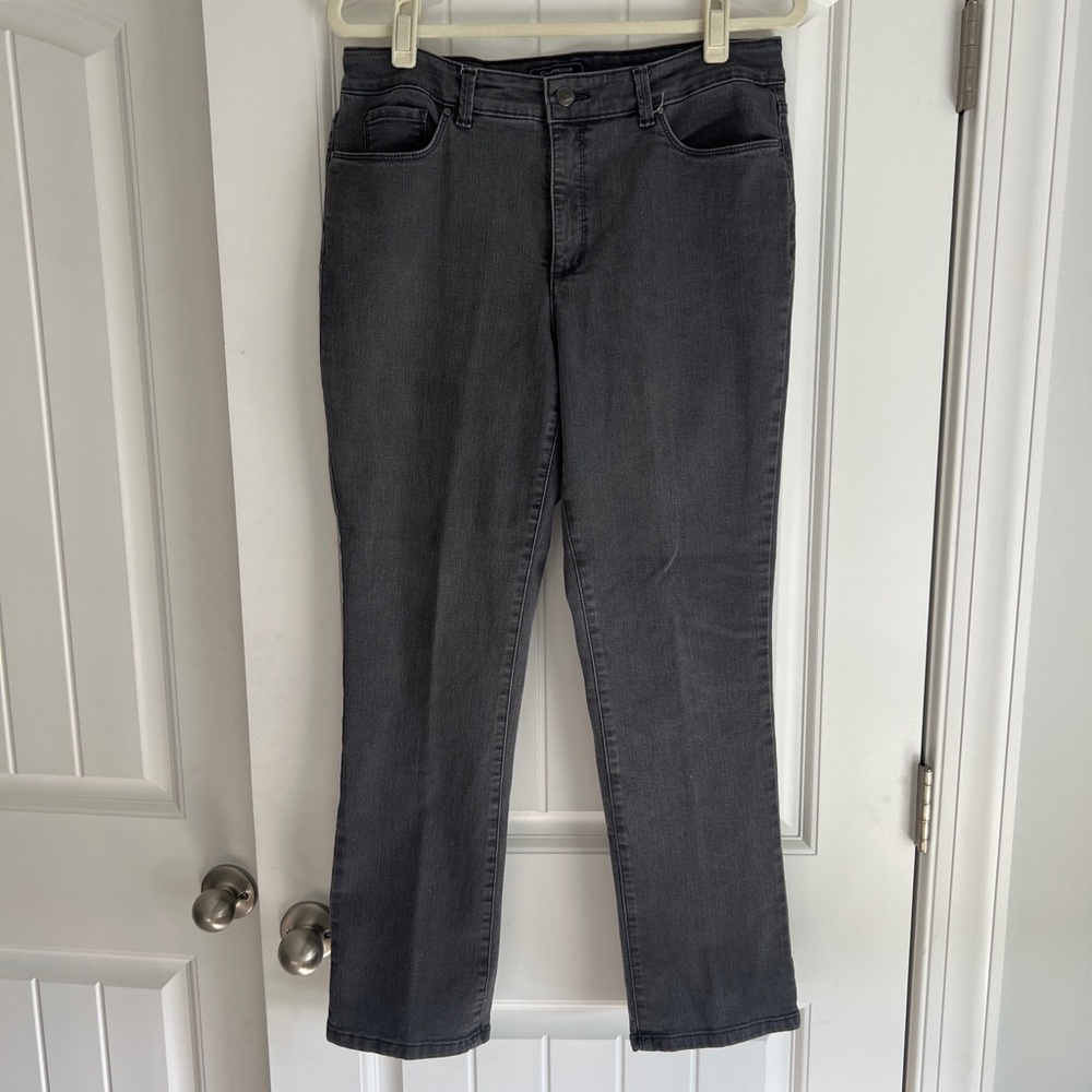 Charter Club Dark Gray Straight Leg Jeans